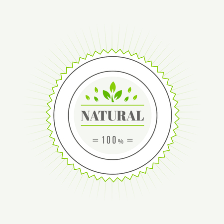 Eco icon, label. Organic tags. Flat stamp. Natural eco product. Vector label signのイラスト素材
