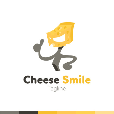 Cheese Smile and thumbs up design, vector illustrationのイラスト素材