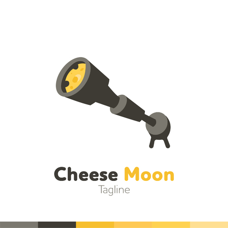 Cheese Food Logo, Restaurant logo, food and cooking logo, vector logo template.のイラスト素材