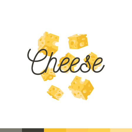 Cheese Food Logo, Restaurant logo, food and cooking logo, vector logo template.のイラスト素材