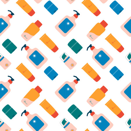 body lotion seamless pattern.