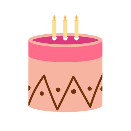 Birthday cake isolated on white