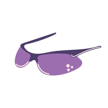 Hand drawn glasses for sports, volleyball, running, cycling. Flat illustration.のイラスト素材