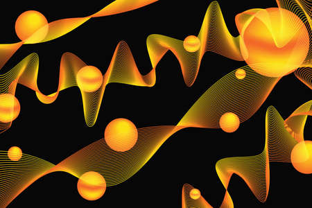 Abstract orange pearls on a black backgroundの写真素材