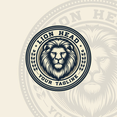 Lion head, logo template, design inspirationのイラスト素材
