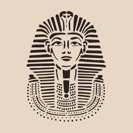 Pharaoh, King Of Egypt design illustrationのイラスト素材
