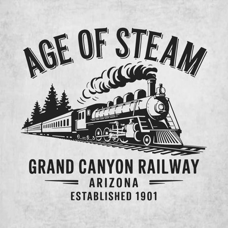 Vintage steam locomotive, old train design illustration.のイラスト素材