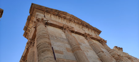 The Capitol Temples (Capitolium), Roman ruins of Sbeitla (Sufetula), Tunisia, North Africa 2024の写真素材