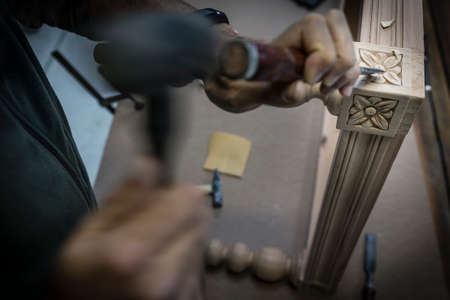 Wood work -hand madeの写真素材