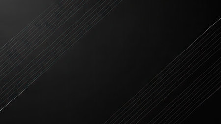 This image showcases a dark background dominated by subtle textures and diagonal line patterns. The composition features a gradient of black tones, offering a sleek, minimalist aesthetic. It may be used for various purposes, including graphic design, web design, or as a backdrop for digital projects.の素材