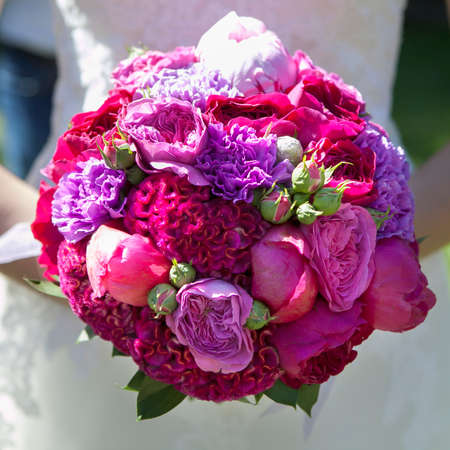 Fine Banquet Table Setting With Bouquet. Selective focusの写真素材