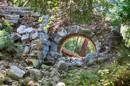 the entrance to the ancient theater of the ancient city of Olymposの写真素材