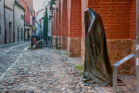 RIGA, LATVIA - JUNE 1ST 2016: The Ghost sculpture in Riga on 1st June 2016. The sculpture was created in 2015のeditorial素材