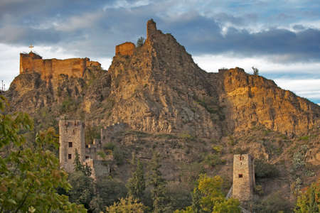 TBILISI, GEORGIA, 16 AUGUST, 2016: Medieval castle of Narikala and Tbilisi city overview, Republic...