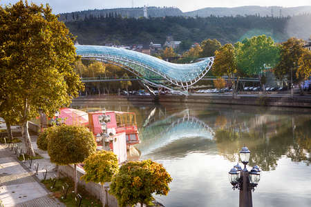 Bridge of Peace in Tbilisi, capital of Georgiaのeditorial素材