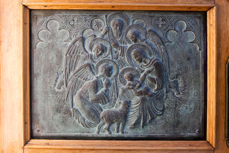 Georgia-Tbilisi.A little church is not far from the large church of Saint Trinity - Sameba.の写真素材