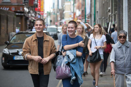 LONDON, UK - August 27, 2016: Hipsters on Brick Lane in the East End of London  Highly fashionable...