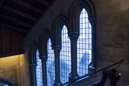 LONDON, UK - APRIL 22, 2016: Windows of church in Islington London UKのeditorial素材