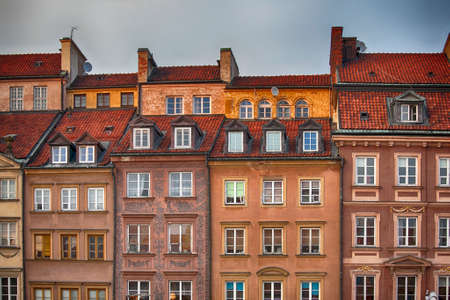WARSAW, POLAND - APRIL 28, 2017: Warsaw's Old Town Market Place (Rynek Starego Miasta) on a sunny day, which is the center and oldest part of Warsawのeditorial素材