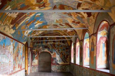 ROSTOV, Russia - 11 September 2017, Bible based painting on walls and ceiling in the cathedral of...