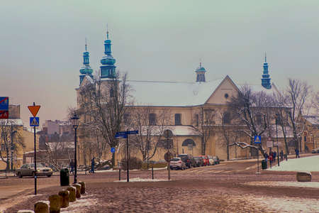 Krakow, Poland - February 12, 2018 Grodzka Street leading to St. Andrew's Apostle Church, 11th century, Old Quarter Krakow, Polandのeditorial素材