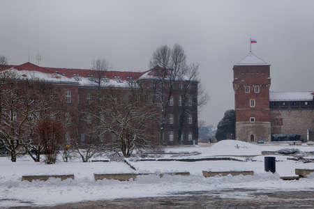 Krakow, Poland - February 12, 2018 Wawel Royal Castle On Wawel Hillのeditorial素材
