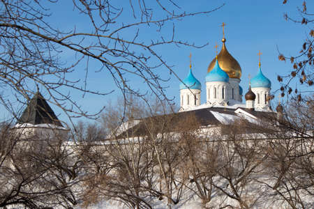 MOSCOW, RUSSIA -March 10 2018 Spaso-Preobrazhensky Cathedral in Novospassky monasteryのeditorial素材
