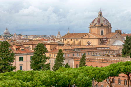 Rome, Italy - November 18, 2017 view on Imperial forum Rome