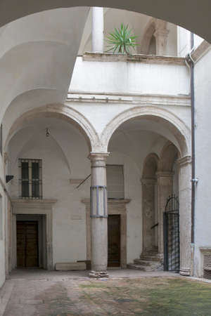 Rome, Italy - November 18, 2017 patio with an arch in Rome in Italyのeditorial素材