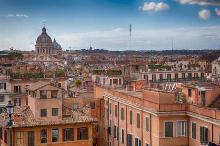 Rome, Italy - November 18, 2017 Panoramic view of Rome and St. Peter's Basilica, Italyのeditorial素材