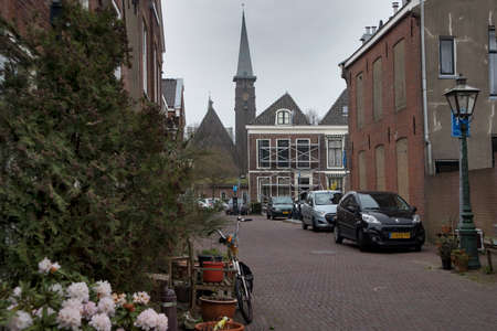 LEIDEN, NETHERLANDS - April 20, 2018: People visit old town in Den Bosch, Netherlands. Leiden is the 6th largest agglomeration in the Netherlands .のeditorial素材