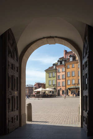 WARSAW, POLAND - APRIL 28, 2018 , Zygmunt Column, Castle Square, Old Town, Warsaw, Polandのeditorial素材