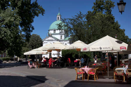 WARSAW, POLAND - June 28, 2018: The Saint Kazimierz Church in Warsaw, Polandのeditorial素材