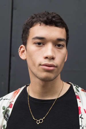 LONDON, United Kingdom- SEPTEMBER 14 2018: Man on the street during the London Fashion Weekのeditorial素材