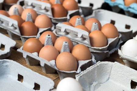 the eggs in the boxes for sale at Borough market