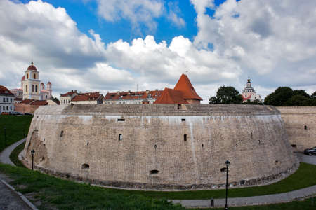 Vilnius, Lithuania - May 1, 2019 . The Bastion of City Wall, Renaissance-style fortification in Vilnius, Lithuaniaのeditorial素材