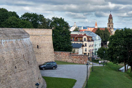 Vilnius, Lithuania - May 1, 2019 . The Bastion of City Wall, Renaissance-style fortification in Vilnius, Lithuaniaのeditorial素材