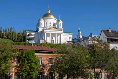 Nizhny Novgorod, Russia, - May 12, 2019: The Church of the Nativity of John the Baptist on Torgu is...