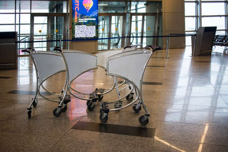 Moscow, Russia - December 2019: Vnukovo Airport from the inside, waiting roomのeditorial素材