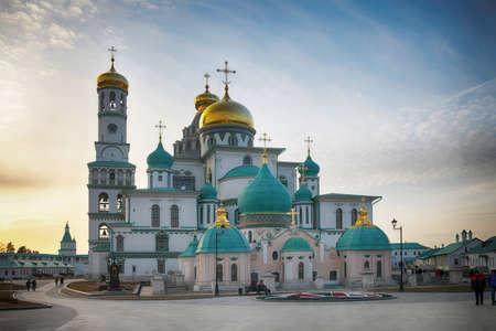 ISTRA, RUSSIA - March 5, 2020: the resurrection Cathedral in new Jerusalem monastery::