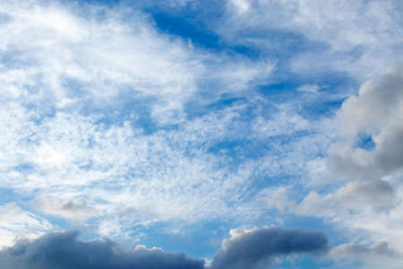 White clouds against blue sky on day time, for a background.