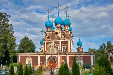 Ustyuzhna, Vologda region, Russia - 27 July 2020, The church of Kazanskoy Ikony Bozh'yey Materi. Church of our lady of Kazan in Ustyuzhna, Vologda region, Russiaのeditorial素材