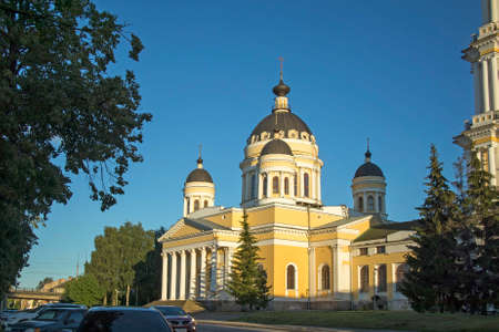 Rybinsk, Russia - August, 10, 2020: Transfiguration Cathedral. Spaso-Preobrazhensky Cathedral on the...