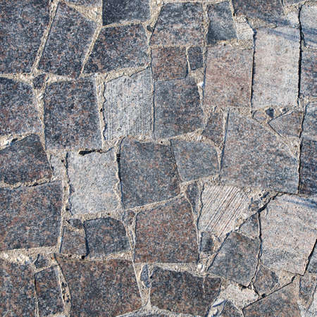a sample of paving stones with decorative unevenly laid stonesの写真素材