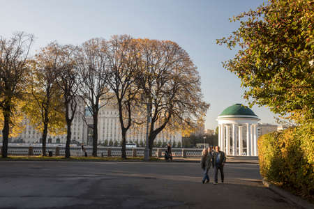 Moscow, Russia - 08 October 2021, Gorky Central Park of Culture and Leisureのeditorial素材