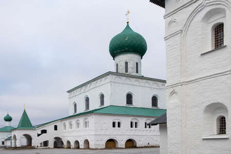 Svir, Russia, Leningrad region on October 12, 2021. The Holy Trinity Alexander Svirsky male...