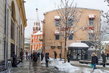 Moscow, Russia - 20 December 2021, Church of Saint Nicholas the Wonderworker in Bolvanovkaのeditorial素材