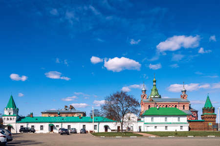 Staraya Ladoga, Russia, - 02 May 2022, At the entrance to the Staraya Ladoga St. Nicholas Monastery...