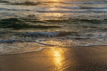 Amazing golden sunset on the Mediterranean Sea. Israel
