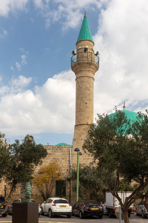 Acre, Israel - November 29, 2022, Sinan Basha Mosque in the old town of Acre, Israelのeditorial素材